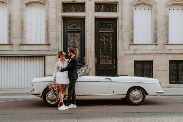 Un mariage urbain chic dans les rues de Bordeaux