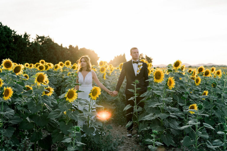 Une inspiration mariage autour du tournesol en Provence