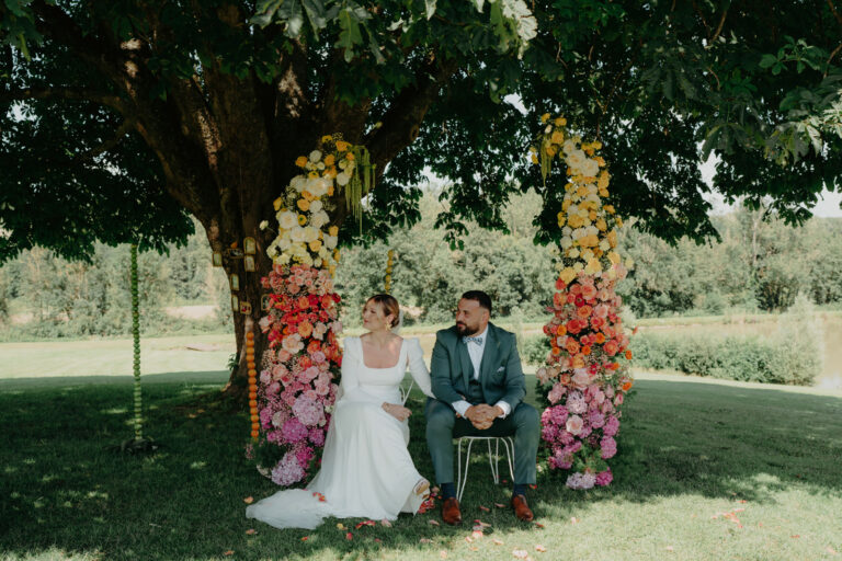 A+A Un mariage coloré au Domaine du Colombier dans le Rhône-Alpes