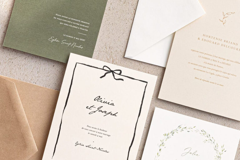 La papeterie de mariage comme fil rouge de votre décoration